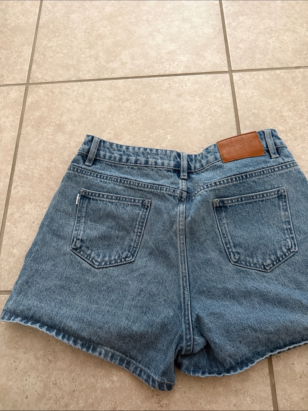 Princess Polly Light Blue High-Rise Denim Shorts - Picture 3 of 3